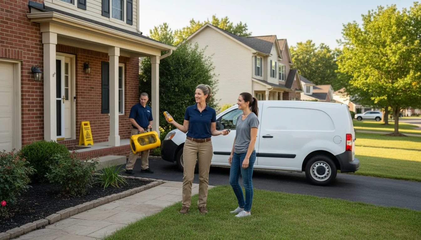 Residential water damage restoration in Garciasville, TX